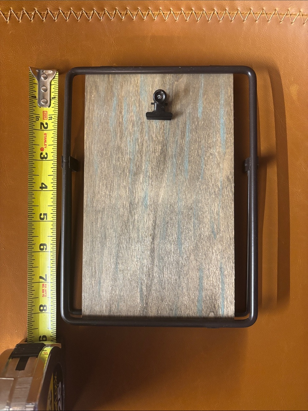 5/$15! Clipboard style Brown Rustic Wood picture frame 4x6